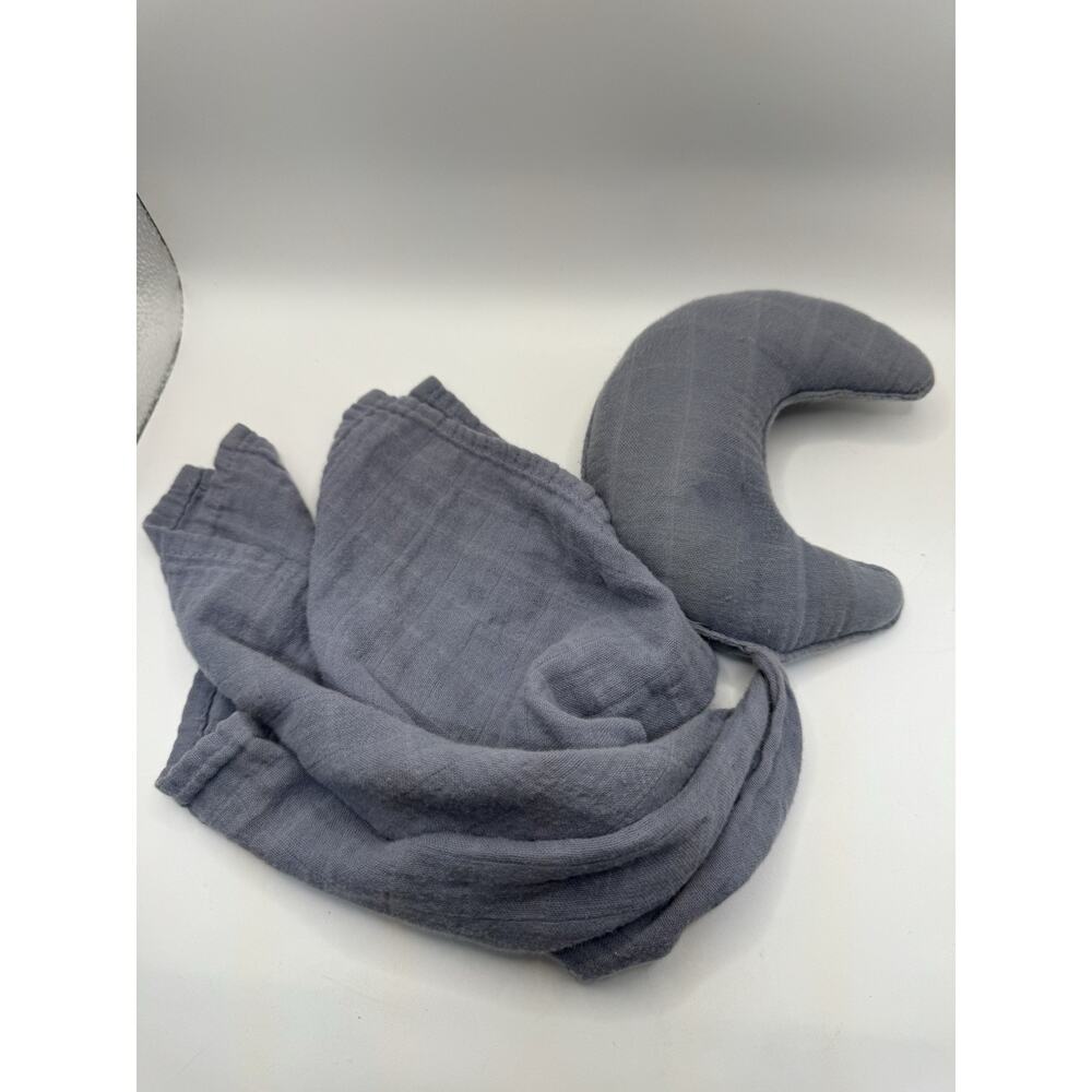 Mushie Moon Baby Lovey Muslin Organic Cotton Baby Plush Toy Soother